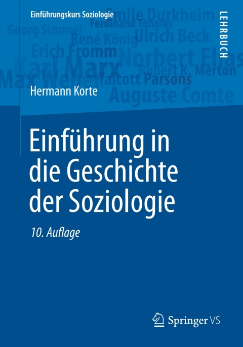 Cover image for book Einführung in die Geschichte der Soziologie