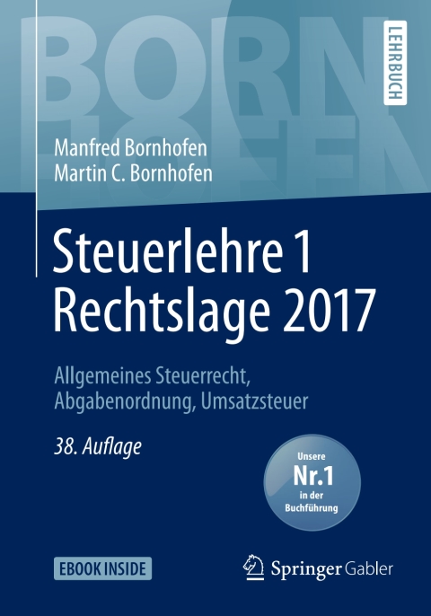 Cover image for book Steuerlehre 1 Rechtslage 2017