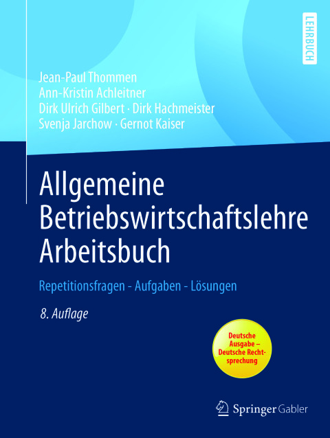 Allgemeine Betriebswirtschaftslehre Arbeitsbuch 