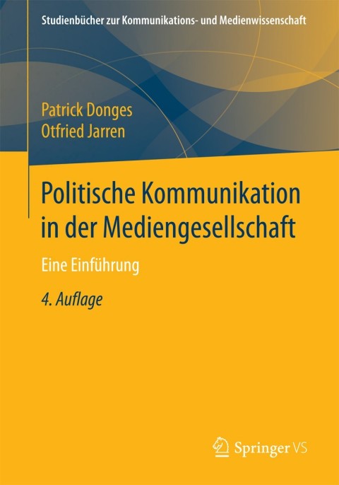 Cover image for book Politische Kommunikation in der Mediengesellschaft