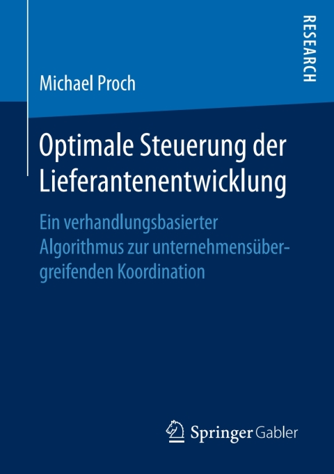 Cover image for book Optimale Steuerung der Lieferantenentwicklung