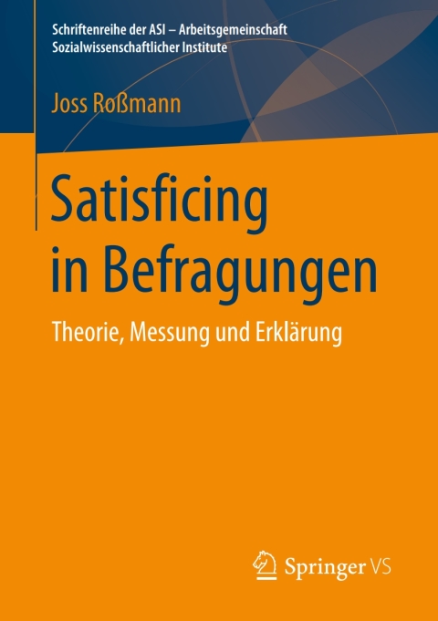Cover image for book Satisficing in Befragungen