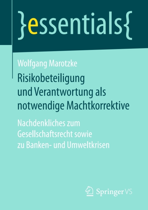Cover image for book Risikobeteiligung und Verantwortung als notwendige Machtkorrektive