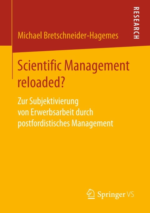 Cover image for book Scientific Management reloaded?
