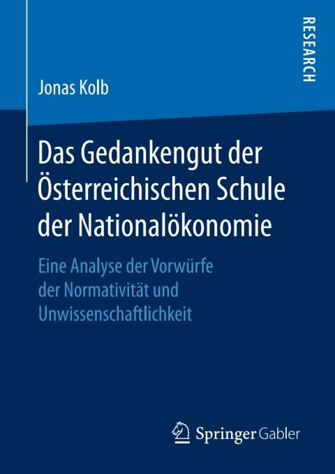 Cover image for book Das Gedankengut der Österreichischen Schule der Nationalökonomie