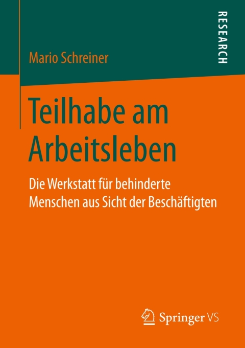 Cover image for book Teilhabe am Arbeitsleben