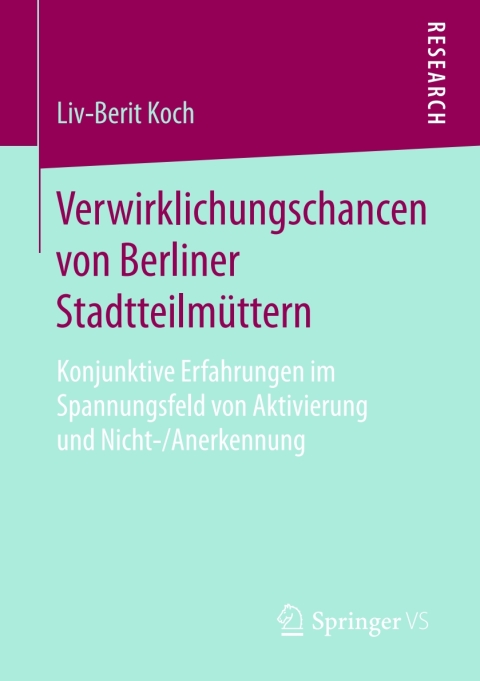 Cover image for book Verwirklichungschancen von Berliner Stadtteilmüttern