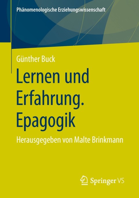 Cover image for book Lernen und Erfahrung. Epagogik