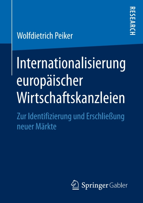 Cover image for book Internationalisierung europäischer Wirtschaftskanzleien