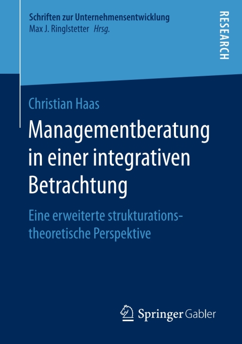 Cover image for book Managementberatung in einer integrativen Betrachtung