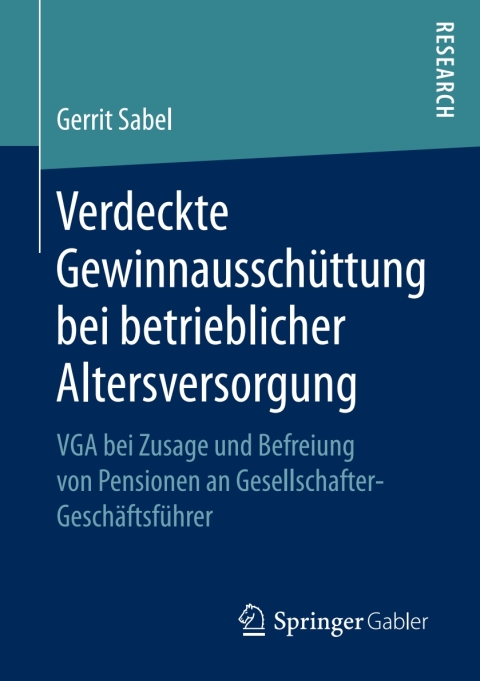 Cover image for book Verdeckte Gewinnausschüttung bei betrieblicher Altersversorgung