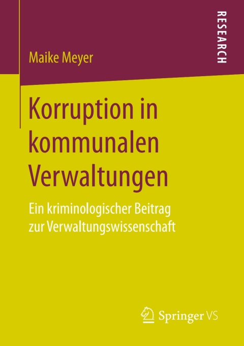 Cover image for book Korruption in kommunalen Verwaltungen