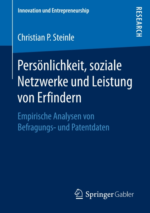 Cover image for book Persönlichkeit, soziale Netzwerke und Leistung von Erfindern