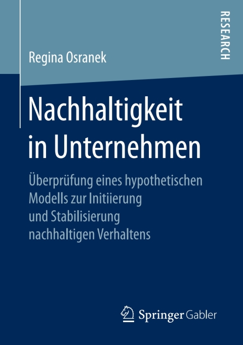 Cover image for book Nachhaltigkeit in Unternehmen