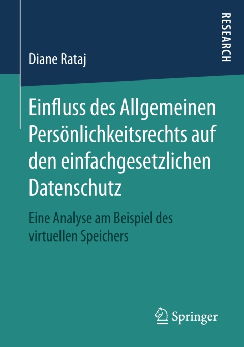 Cover image for book Einfluss des Allgemeinen Persönlichkeitsrechts auf den einfachgesetzlichen Datenschutz
