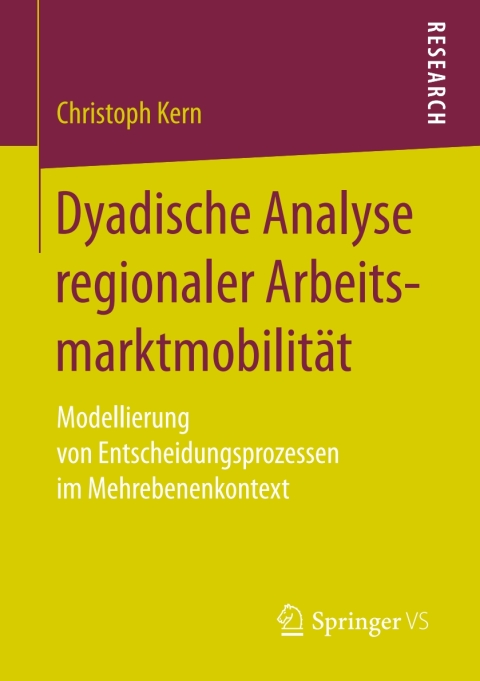 Cover image for book Dyadische Analyse regionaler Arbeitsmarktmobilität