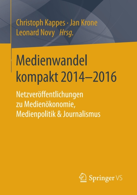 Cover image for book Medienwandel kompakt 2014–2016