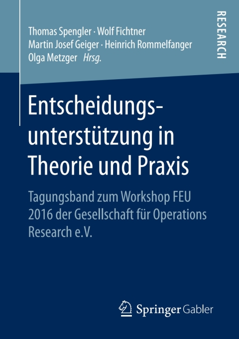 Cover image for book Entscheidungsunterstützung in Theorie und Praxis