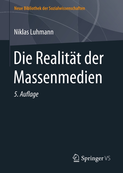 Cover image for book Die Realität der Massenmedien