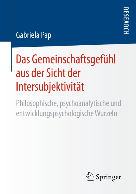 Cover image for book Das Gemeinschaftsgefühl aus der Sicht der Intersubjektivität