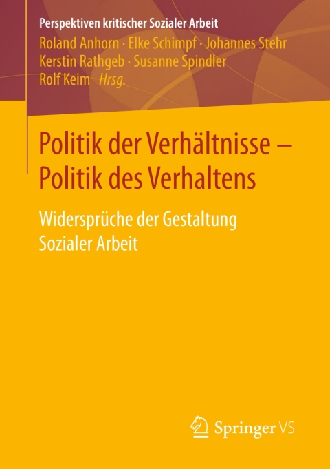 Cover image for book Politik der Verhältnisse - Politik des Verhaltens