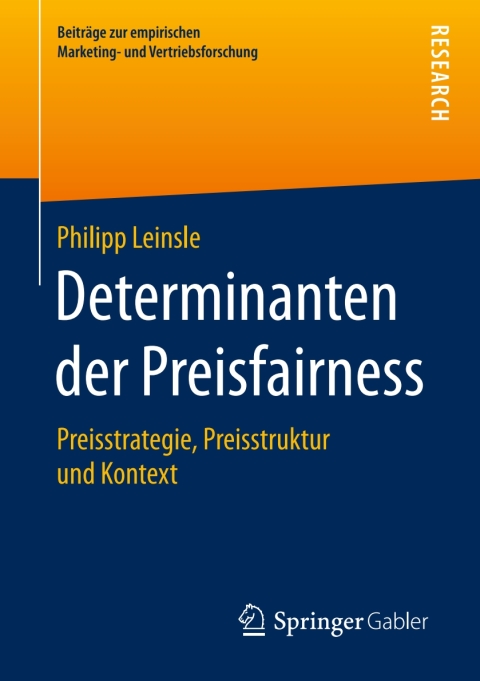 Cover image for book Determinanten der Preisfairness