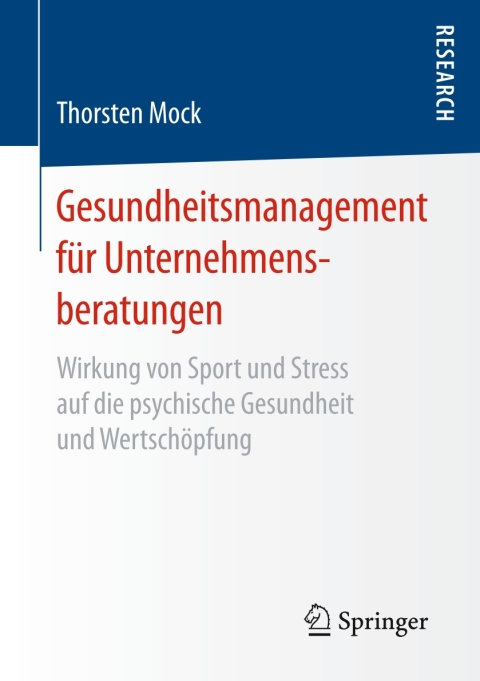 Cover image for book Gesundheitsmanagement für Unternehmensberatungen