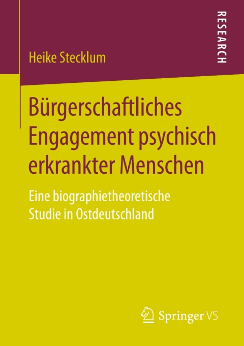 Cover image for book Bürgerschaftliches Engagement psychisch erkrankter Menschen