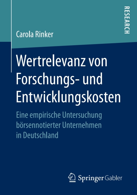 Cover image for book Wertrelevanz von Forschungs- und Entwicklungskosten