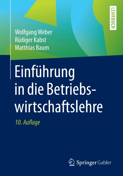 Cover image for book Einführung in die Betriebswirtschaftslehre