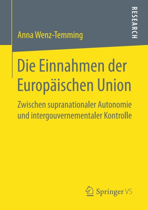 Cover image for book Die Einnahmen der Europäischen Union