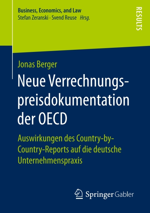 Cover image for book Neue Verrechnungspreisdokumentation der OECD