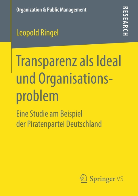 Cover image for book Transparenz als Ideal und Organisationsproblem