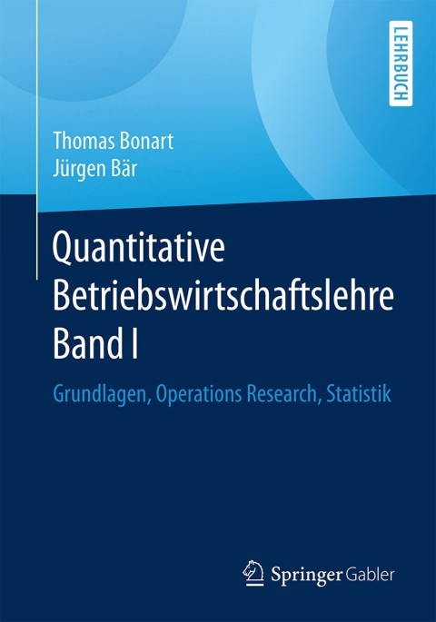 Cover image for book Quantitative Betriebswirtschaftslehre Band I