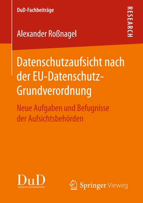 Cover image for book Datenschutzaufsicht nach der EU-Datenschutz-Grundverordnung