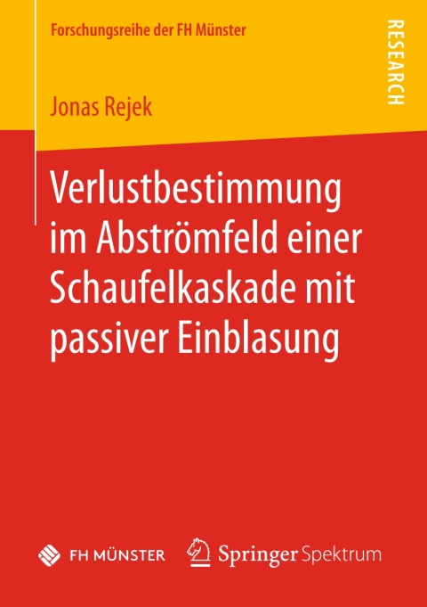 Cover image for book Verlustbestimmung im Abströmfeld einer Schaufelkaskade mit passiver Einblasung