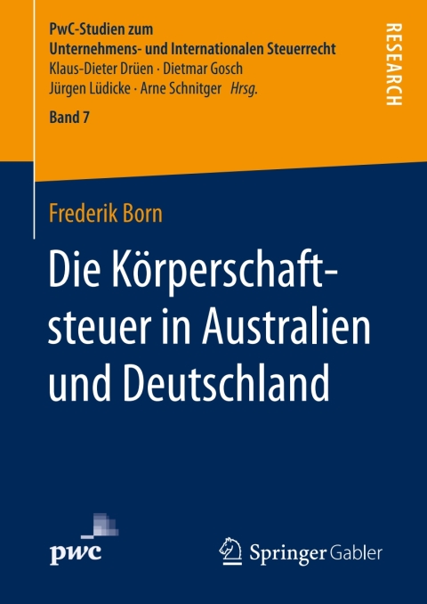 Cover image for book Die Körperschaftsteuer in Australien und Deutschland
