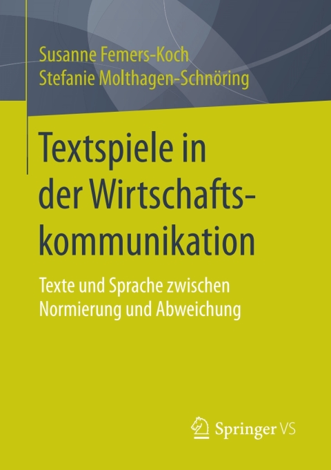 Cover image for book Textspiele in der Wirtschaftskommunikation