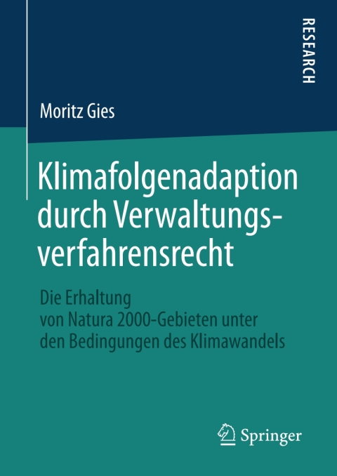 Cover image for book Klimafolgenadaption durch Verwaltungsverfahrensrecht