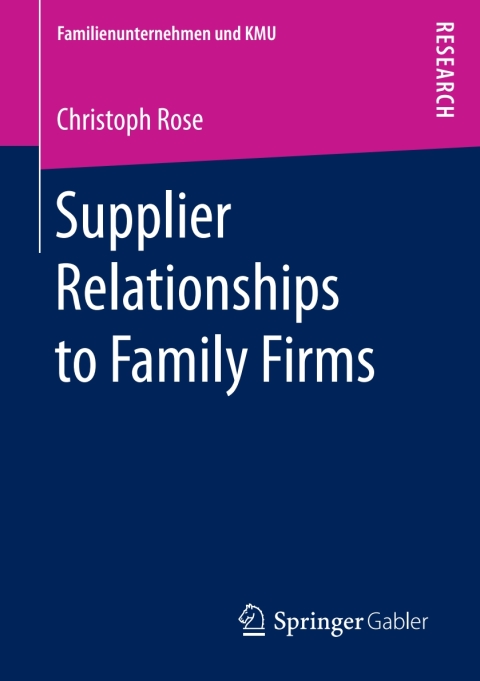 Cover image for book Supplier Relationships to Family Firms