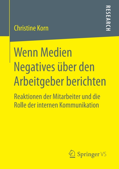 Cover image for book Wenn Medien Negatives über den Arbeitgeber berichten