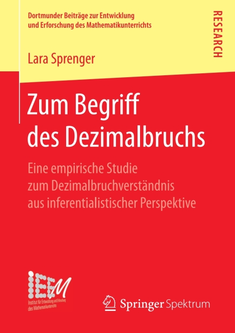 Cover image for book Zum Begriff des Dezimalbruchs