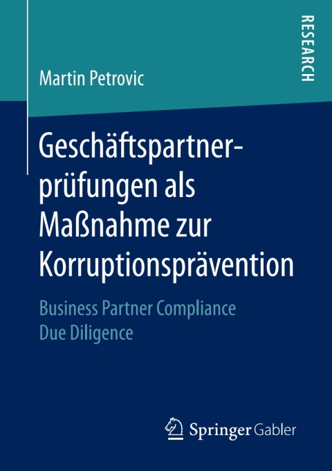 Cover image for book Geschäftspartnerprüfungen als Maßnahme zur Korruptionsprävention