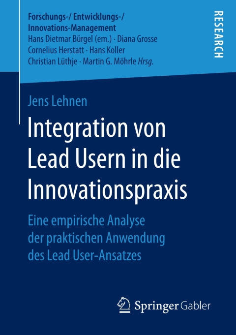 Cover image for book Integration von Lead Usern in die Innovationspraxis