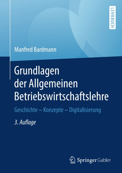 Cover image for book Grundlagen der Allgemeinen Betriebswirtschaftslehre