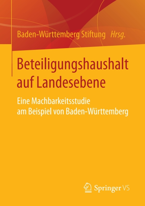 Cover image for book Beteiligungshaushalt auf Landesebene