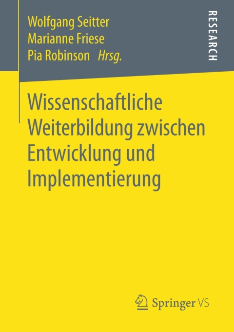 Cover image for book Wissenschaftliche Weiterbildung zwischen Entwicklung und Implementierung