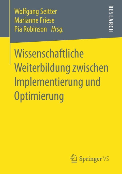 Cover image for book Wissenschaftliche Weiterbildung zwischen Implementierung und Optimierung