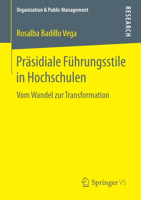 Cover image for book Präsidiale Führungsstile in Hochschulen