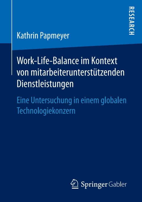 Cover image for book Work-Life-Balance im Kontext von mitarbeiterunterstützenden Dienstleistungen